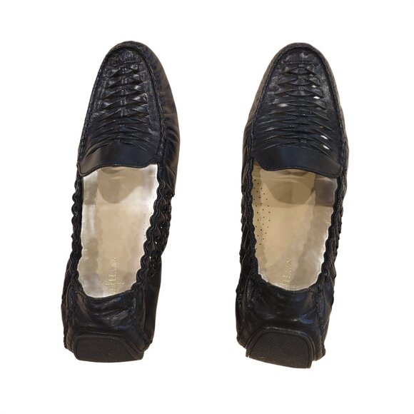 Cole Haan Women's Sadie Huarache Black Leather Flats, Size 11, New - Picture 5 of 6
